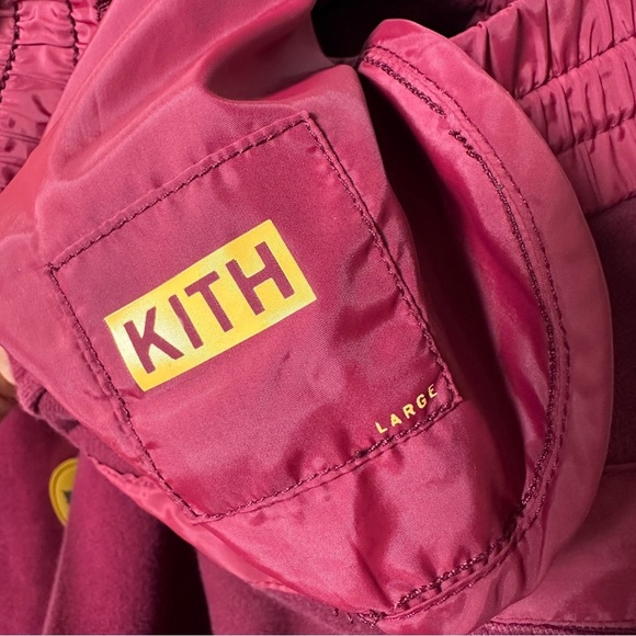 KITH Jackson Pant nylon overlay joggers Landmarks Collection Large burgundy - Picture 15 of 15